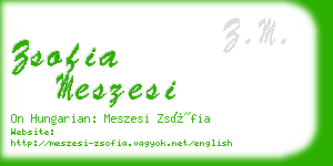 zsofia meszesi business card